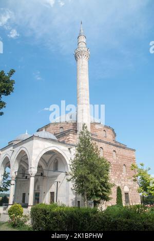 Mustafa Pasha Mosque, Ottoman-era mosque located in the Old Bazaar of Skopje, North Macedonia. Stock Photo