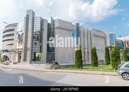 Skopje, Macédoine du Nord - 5 juin 2022 : Centre commémoratif de l'Holocauste pour les Juifs de Macédoine. Banque D'Images