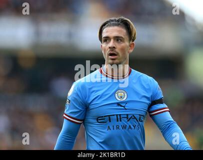 Wolverhampton, Royaume-Uni. 17th septembre 2022. 17th septembre 2022 ; Molineux Stadium, Wolverhampton, West Midlands, Angleterre ; Premier League football, Wolverhampton Wanderers contre Manchester City: Jack Grealish de Manchester City crédit: Action plus Sports Images/Alay Live News Banque D'Images