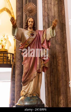 Statue de Jésus-Christ à la cathédrale de Funchal, Madère, Portugal Banque D'Images