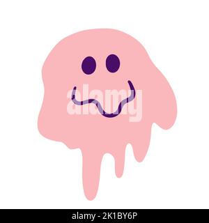 Halloween Ghost Shape, joli dessin à la main Spirit Silhouette Illustration de Vecteur