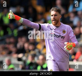 Wolverhampton, Royaume-Uni. 17th septembre 2022. 17th septembre 2022 ; Molineux Stadium, Wolverhampton, West Midlands, Angleterre ; Premier League football, Wolverhampton Wanderers versus Manchester City: Jose sa de Wolverhampton Wanderers crédit: Action plus Sports Images/Alay Live News Banque D'Images