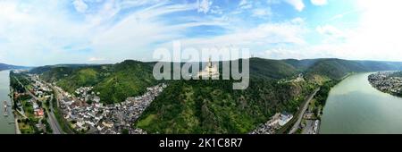 Marksburg un château à Braubach sur le Rhin, Braubach, Rhénanie-Palatinat, Allemagne Banque D'Images