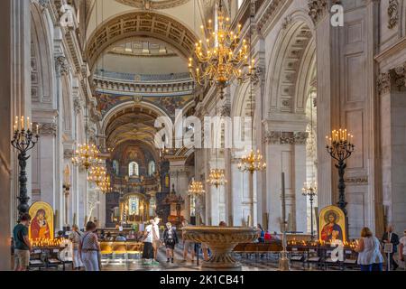 Cathédrale Saint-Paul, intérieur Londres, Angleterre, Royaume-Uni Banque D'Images
