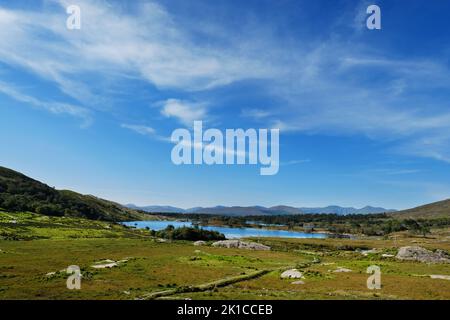 Le paysage à Gleninchaquin Park, comté de Kerry, Irlande - John Gollop Banque D'Images