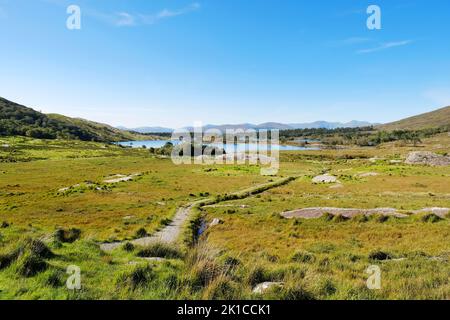 Le paysage à Gleninchaquin Park, comté de Kerry, Irlande - John Gollop Banque D'Images