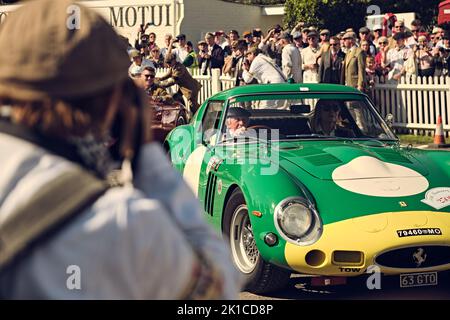 Goodwood, Chichester, Royaume-Uni. 17th septembre 2022. Sir Jackie Stewart, légende britannique de Formule 1, pilote Ferrari GTO lors du festival Goodwood 2022 (photo de Gergo Toth / Alay Live News) Banque D'Images