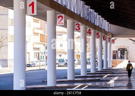 Gare routière, Inca, Majorque, Iles Baléares, Espagne. Banque D'Images
