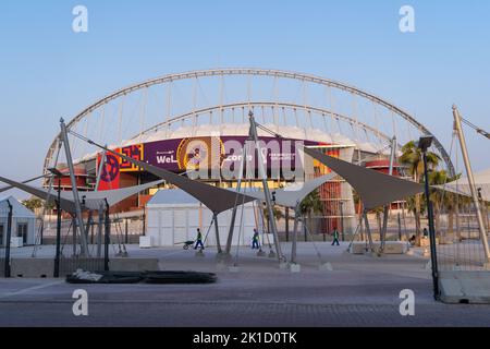 Doha, Qatar - 14 septembre 2022 : le stade international de Khalifa dans la zone d'Aspire. Le stade sera l'un des lieux de la coupe du monde de la FIFA 2022. Banque D'Images