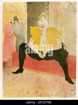 La clowness assise (Mademoiselle Cha-u-ka-o) (de la série Elles). Henri de Toulouse-Lautrec . 1896. Banque D'Images