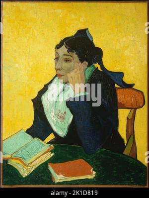 L'Arlésienne : Madame Joseph-Michel Ginoux (Marie Julien, 1848-1911). Vincent van Gogh. 1888–89. Banque D'Images