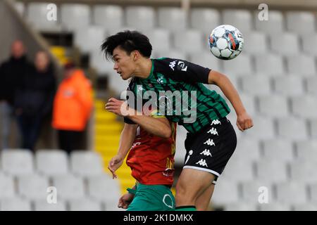 Ayase Ueda de cercle photographié en action lors d'un match de football entre cercle Brugge et KV Oostende, samedi 17 septembre 2022 à Bruges, le jour 9 de la première division du championnat belge de la « Jupiler Pro League » 2022-2023. BELGA PHOTO KURT DESPLENTER Banque D'Images