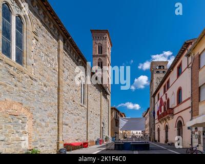 La Piazza dei Consoli centrale dans le centre historique de Deruta, Pérouse, Italie Banque D'Images