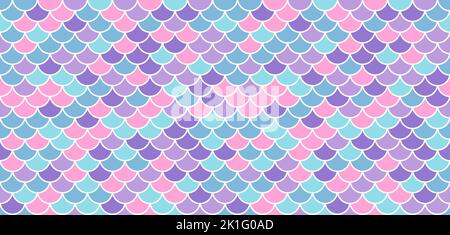 Arrière-plan de l'échelle Mermaid. Motif licorne hirisé hologramme. Papier peint de queue de poisson. Imprimé fluo vectoriel. Illustration de Vecteur