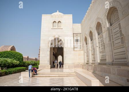 Grande Mosquée Sultan Qaboos, Muscat, Oman Banque D'Images