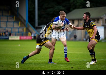 Halifax, Royaume-Uni. 18th septembre 2022. *** Pas de chemin à parcourir pour JO Keyes de Halifax pendant le match de championnat Betfred entre Halifax Panthers et York City Knights au Shay Stadium, Halifax, Royaume-Uni, le 18 septembre 2022. Photo de Simon Hall. Utilisation éditoriale uniquement, licence requise pour une utilisation commerciale. Aucune utilisation dans les Paris, les jeux ou les publications d'un seul club/ligue/joueur. Crédit : UK Sports pics Ltd/Alay Live News Banque D'Images