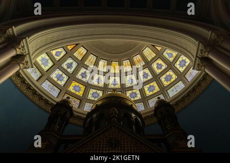 Intérieur de la synagogue Garnethill, Glasgow, Écosse, Royaume-Uni Banque D'Images