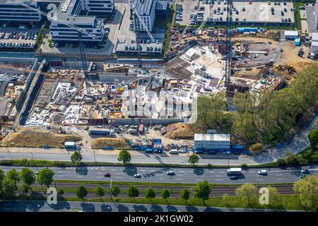 Vue aérienne, chantier de construction à Stadtkrone-Ost, Neubu Direktion continentale, Freie-Vogel-Straße, Westfendamm, Dortmund, Ruhrgebiet, Rhénanie-du-Nord-Ouest Banque D'Images