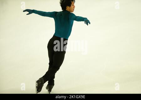 Adam SIAO HIM FA (FRA), patinage gratuit des hommes pendant le patinage artistique de la série Challenger 2022 de l'UIP, sports de glace à Bergame, Italie, 18 septembre 2022 Banque D'Images