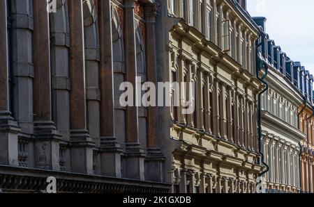 Façades de bâtiments à gamla stan stockholm, suède Banque D'Images
