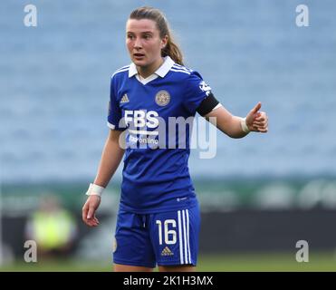 Leicester, Royaume-Uni. 18th septembre 2022. Carrie Jones de Leicester City pendant le match de la Super League des femmes de la FA au King Power Stadium de Leicester. Crédit photo à lire: Darren Staples / Sportimage crédit: Sportimage / Alay Live News Banque D'Images