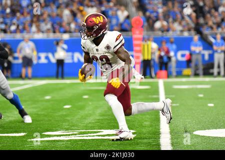 Detroit, États-Unis. 18th septembre 2022. DETROIT, MI - SEPTEMBRE 18: Les commandants de Washington RB J.D. McKissic (23) en action dans le jeu entre les commandants de Washington et les Lions de Détroit sur 18 septembre 2022 à Ford Field à Detroit, MI (photo par Allan Dranberg/CSM) crédit: CAL Sport Media/Alay Live News Banque D'Images