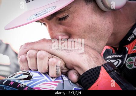 Aragon, Espagne. 18th septembre 2022. Courses de la marque Animoca Grand Prix d'Aragon de MotoGP au circuit Motorland. Aragon, 18 septembre 2022 en photo: Espagne Aleix Espargaró Carreras del Gran Premio Animoca marque de MotoGP de Aragon en el circuito de Motorland. Aragon 18 de Septiembre de 2022 POOL/ MotoGP.com/Cordon les images de presse seront à usage éditorial exclusif. Crédit obligatoire: © motogp.com crédit: CORMON PRESSE/Alay Live News Banque D'Images
