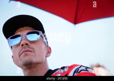 Aragon, Espagne. 18th septembre 2022. Courses de la marque Animoca Grand Prix d'Aragon de MotoGP au circuit Motorland. Aragon, 18 septembre 2022 en photo: Espagne Aleix Espargaró Carreras del Gran Premio Animoca marque de MotoGP de Aragon en el circuito de Motorland. Aragon 18 de Septiembre de 2022 POOL/ MotoGP.com/Cordon les images de presse seront à usage éditorial exclusif. Crédit obligatoire: © motogp.com crédit: CORMON PRESSE/Alay Live News Banque D'Images