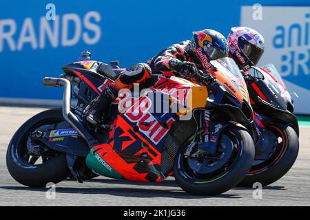 Aragon, Espagne. 18th septembre 2022. Courses de la marque Animoca Grand Prix d'Aragon de MotoGP au circuit Motorland. Aragon, 18 septembre 2022 en photo: Afrique du Sud Brad Binder Carreras del Gran Premio Animoca marque de MotoGP de Aragon en el circuito de Motorland. Aragon 18 de Septiembre de 2022 POOL/ MotoGP.com/Cordon les images de presse seront à usage éditorial exclusif. Crédit obligatoire: © motogp.com crédit: CORMON PRESSE/Alay Live News Banque D'Images