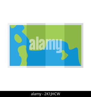 Carte simple avec papier plié pour votre conception. Illustration de Vecteur