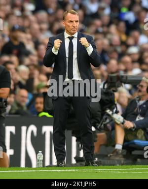 Londres, Royaume-Uni. 17th septembre 2022. 17 Sep 2022 - Tottenham Hotspur v Leicester City - Premier League - Tottenham Hotspur Stadium Leicester City Manager Brendan Rodgers pendant le match contre Tottenham Picture Credit : Mark pain / Alay Live News Credit: Mark pain/Alay Live News Banque D'Images