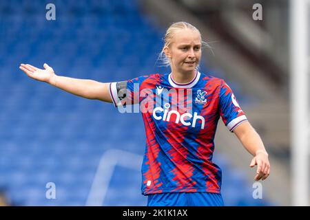 Selhurst Park, Londres, Royaume-Uni. 18th septembre 2022. Crystal Palace avance Elise Hughes (19) pendant le drapeau d'angle du championnat Barclays FA Womens lors du match entre Crystal Palace et Southampton à Selhurst Park, Londres, Angleterre. (Stephen Flynn/SPP) crédit: SPP Sport Press photo. /Alamy Live News Banque D'Images