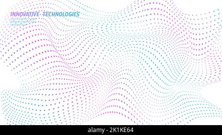 3D nanotechnologies points texture cyberespace. Conception de matériaux modernes en fibres nano-chimiques. Illustration du vecteur de développement de la macro-structure de la molécule d'atome Illustration de Vecteur