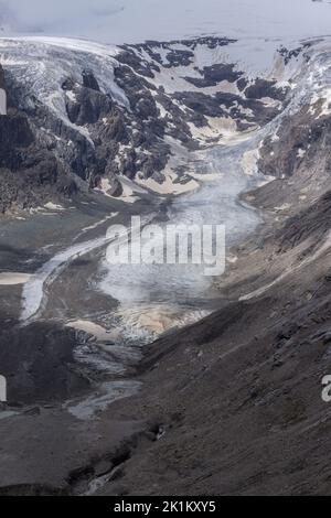 Le glacier de Pasterze, le plus long glacier d'Autriche, haute Tauern, Carinthie. Banque D'Images