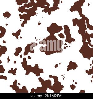 Taches brunes texture vache. Motif peau de vache. Thème de motif animal. Illustration de Vecteur
