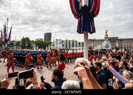 Londres, Royaume-Uni. 19th septembre 2022. Les funérailles de la reine Élisabeth II de Grande-Bretagne ont eu lieu sur 19 septembre 2022, à Londres, en Grande-Bretagne. Crédit : Roman Vondrous/CTK photo/Alay Live News Banque D'Images