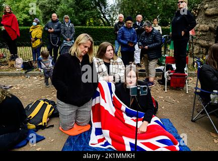 Londres, Royaume-Uni. 19th septembre 2022. Les funérailles de la reine Élisabeth II de Grande-Bretagne ont eu lieu sur 19 septembre 2022, à Londres, en Grande-Bretagne. Crédit : Roman Vondrous/CTK photo/Alay Live News Banque D'Images