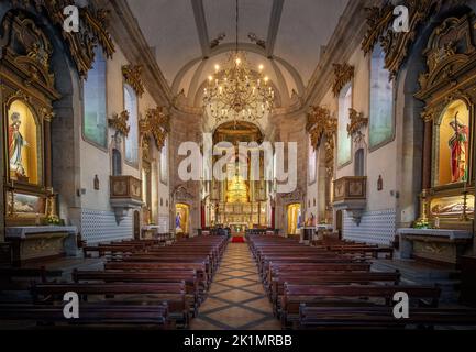 Église notre-Dame de la consolation et Santos Passos Interior - Guimaraes, Portugal Banque D'Images