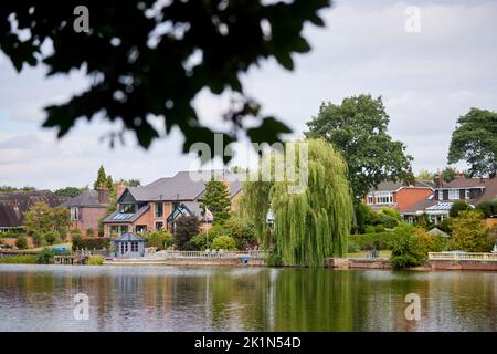 Alsager Cheshire est à Cheshire, Angleterre. B’Hoys Community Gardens avec vue sur la simple Banque D'Images