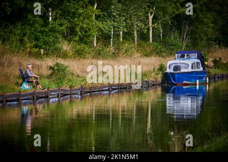 Canal Bridgewater à Worsley, GTR Manchester Moorings Area Boothstown Banque D'Images