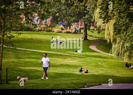 Centre-ville de Preston, parc Winckley Square Banque D'Images