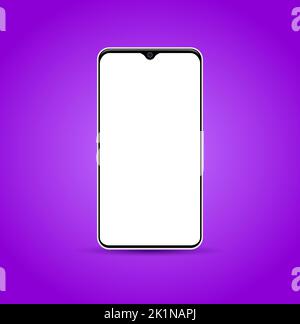 Modèle de vecteur de présentation de médias sociaux pour smartphone Modern Blank Isolated Mockup Illustration de Vecteur