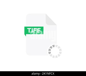 Logo de fichier TIFF. Le concept de transparence TIFF peut être utilisé pour la conception et l'illustration de vecteurs Web et mobiles. Illustration de Vecteur