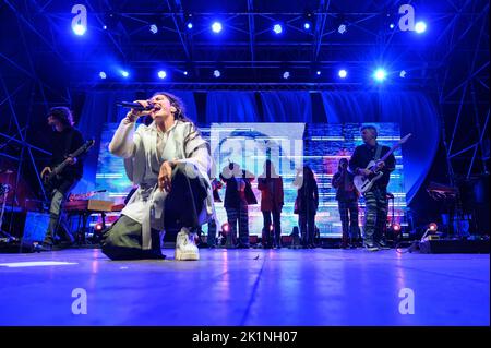 Pise, Italie. 17th septembre 2022. ELISA Toffoli se produit sur la Piazza dei Cavalieri à Pise avec son retour à la tournée future. (Photo de Stefano Dalle Luche/Pacific Press/Sipa USA) crédit: SIPA USA/Alay Live News Banque D'Images