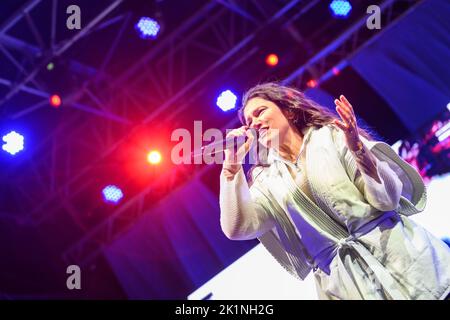 Pise, Italie. 17th septembre 2022. ELISA Toffoli se produit sur la Piazza dei Cavalieri à Pise avec son retour à la tournée future. (Photo de Stefano Dalle Luche/Pacific Press/Sipa USA) crédit: SIPA USA/Alay Live News Banque D'Images