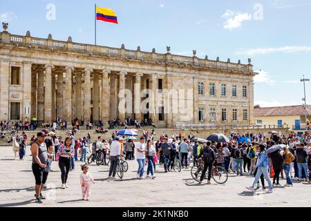 Bogota Colombia,La Candelaria Centro Historico central historic old city center centre Plaza de Bolivar,main square Capitolio Nacional National Capito Stock Photo