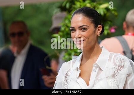 Venise, Italie. 03rd septembre 2022. Elodie est vu lors du Festival International du film de Venise 79th à Darsena Excelsior à Venise. Crédit : SOPA Images Limited/Alamy Live News Banque D'Images