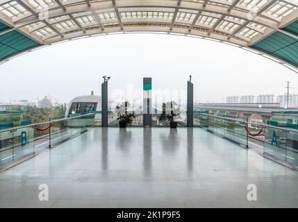 Gare de Longyang Road, train Maglev de Shanghai, Chine Banque D'Images