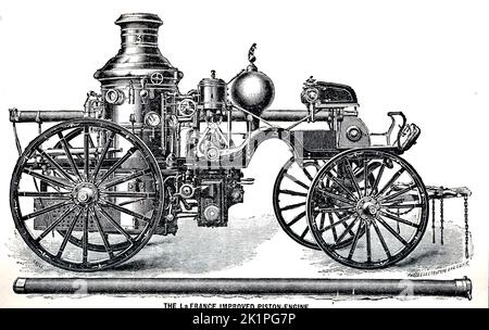 La France a amélioré le moteur à piston du livre ' main-book of Modern Steam Fire-engines : y compris le fonctionnement, l'entretien et la gestion des moteurs à vapeur et des pompes à incendie ' par Roper, Stephen Pulication date 1889 Editeur Philadelphie, Pa. : E. Meeks Banque D'Images