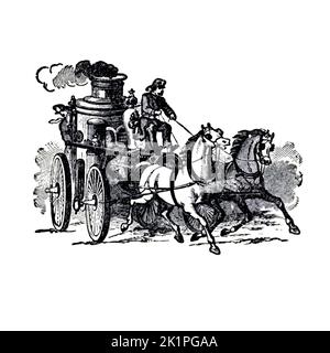 Rushing à un feu urbain du livre ' main-book of Modern Steam Fire-engines : y compris le fonctionnement, l'entretien et la gestion des centrales à vapeur et des pompes à incendie ' par Roper, Stephen Pulication date 1889 Editeur Philadelphie, Pa. : E. Meeks Banque D'Images